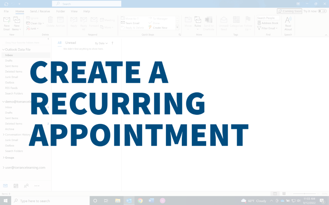 Outlook Basics - Create a Recurring Appointment