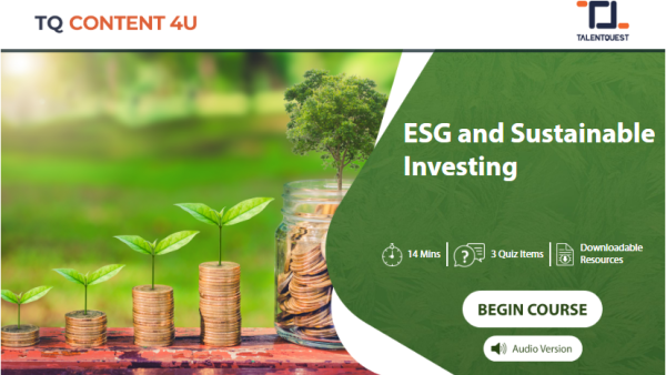 ESG and Sustainable Investing