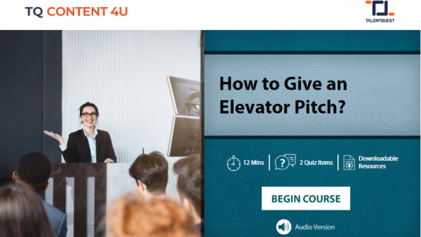 How to Give an Elevator Pitch