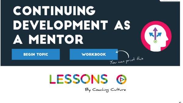Continuing Development as a Mentor
