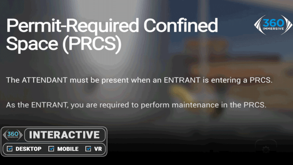 Confined Space & PRCS Part 1 - Awareness - Simulation