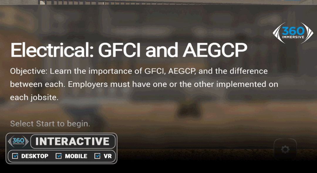 Electrical GFCI & AEGCP Awareness - Simulation