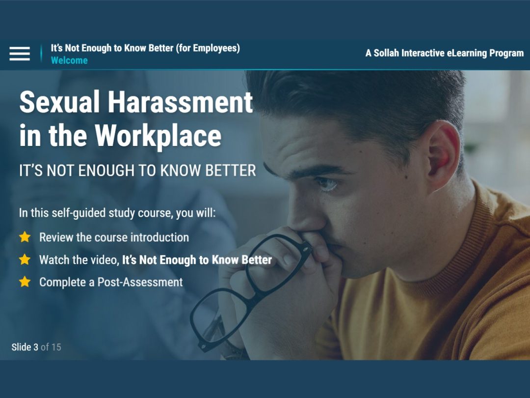Sexual Harassment‚Ä¶ It‚Äôs Not Enough to Know Better (Employee)