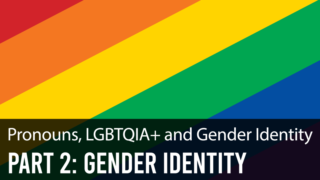Pronouns, LGBTQIA+ and Gender Identity: Part 2. Gender Identity