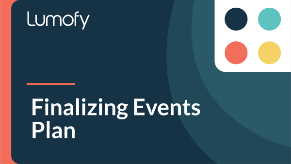 Finalizing Events Plan