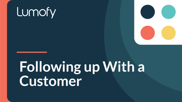 Following Up with a Customer