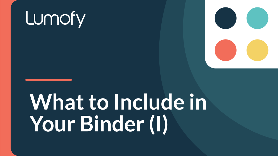 What to Include in Your Binder: Part 1