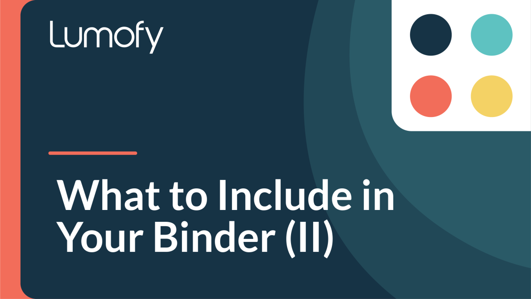 What to Include in Your Binder: Part 2