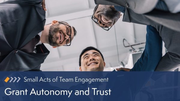 Small Acts of Team Engagement: Grant Autonomy and Trust