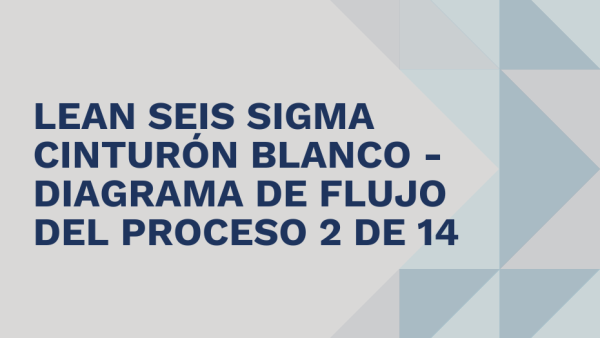 Lean Seis Sigma Cinturón Blanco: Diagrama de flujo del proceso 2 de 14