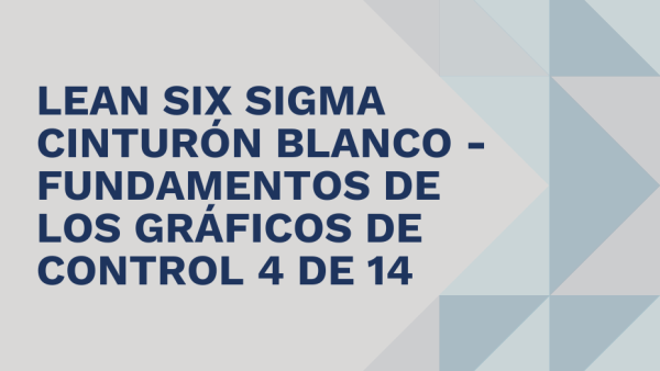 Lean Seis Sigma Cinturón Blanco: Fundamentos de los gráficos de control 4 de 14
