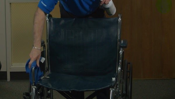Hospital Environmental Services: Cleaning a Wheelchair