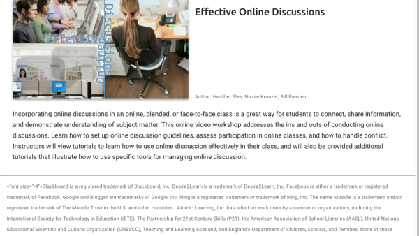 Effective Online Discussions