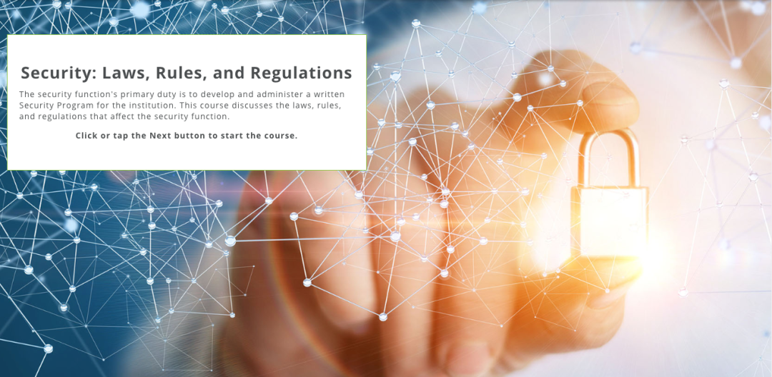 Security: Laws, Rules, and Regulations