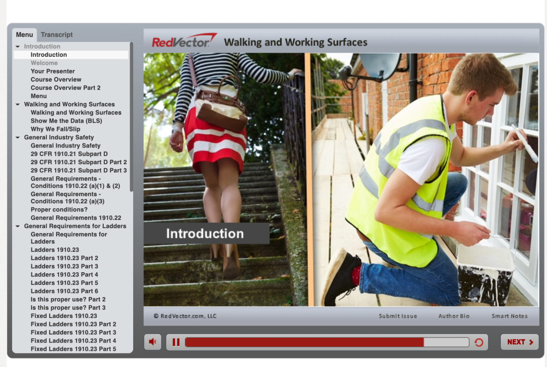 Walking and Working Surfaces