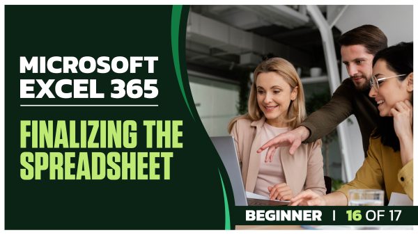Microsoft Excel 365 for Beginners: Part 16 of 17. Finalizing the Spreadsheet