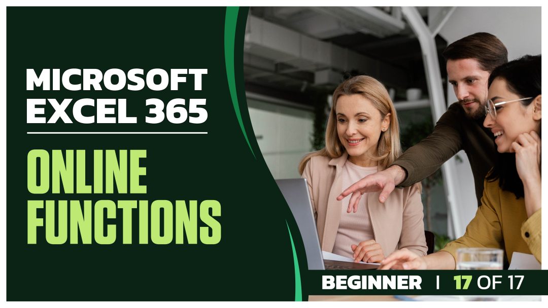 Microsoft Excel 365 for Beginners: Part 17 of 17. Online Functions