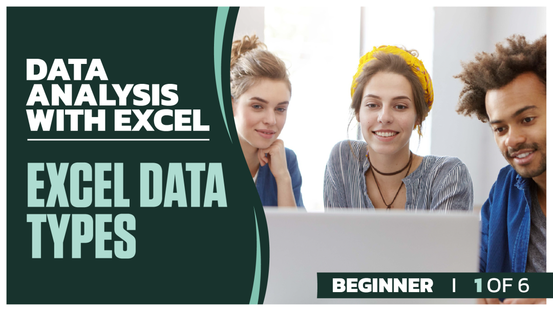 Data Analysis with Excel Beginner: Part 1 of 6. Excel Data Types