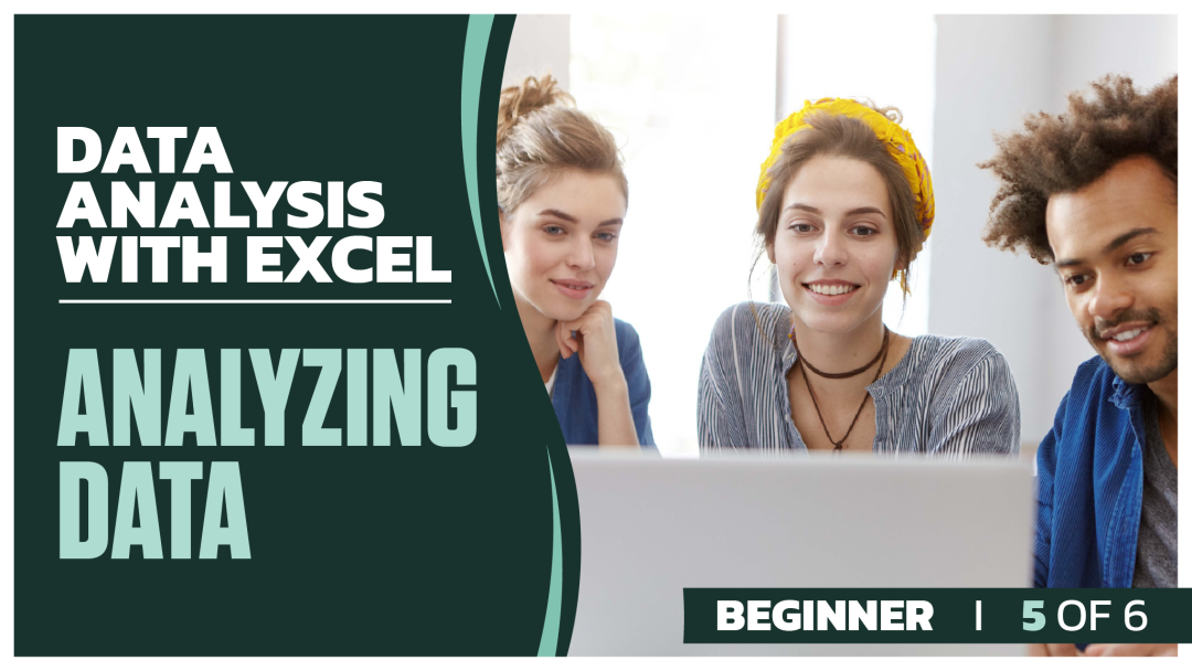 Data Analysis with Excel Beginner: Part 5 of 6. Analyzing Data
