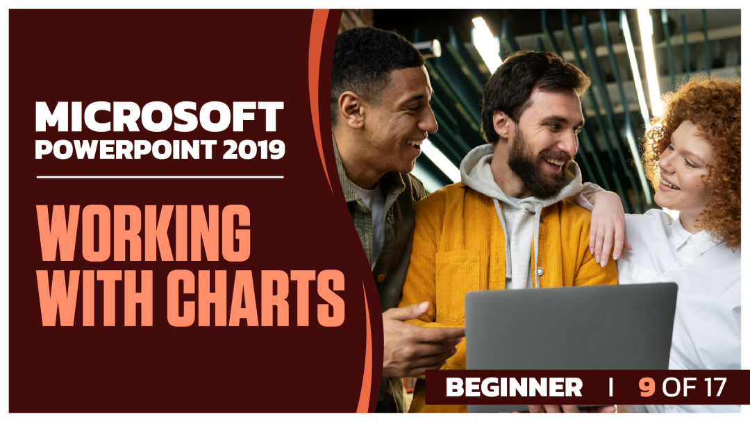 Microsoft PowerPoint 2019 Beginner: Part 09 of 17.  Working with Charts