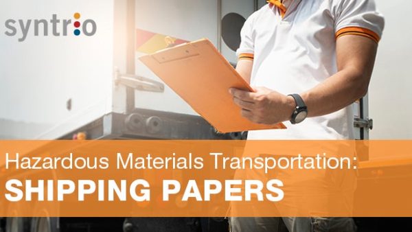 Hazardous Materials Transportation: Shipping Papers