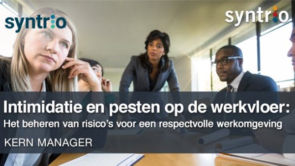 Intimidatie en pesten op de werkvloer: Het beheren van risico‚Äôs voor een respectvolle werkomgeving (Global - Manager - Core)