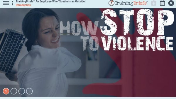 TrainingBriefs¬Æ An Employee Who Threatens an Outsider