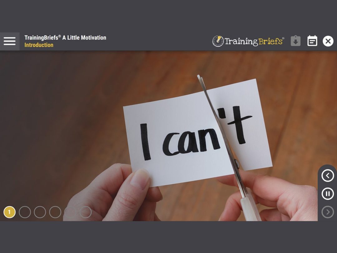 Training Briefs¬Æ A Little Motivation
