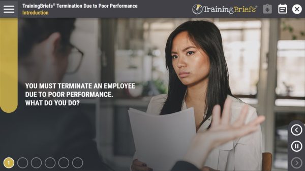 TrainingBriefs¬Æ Termination Due to Poor Performance