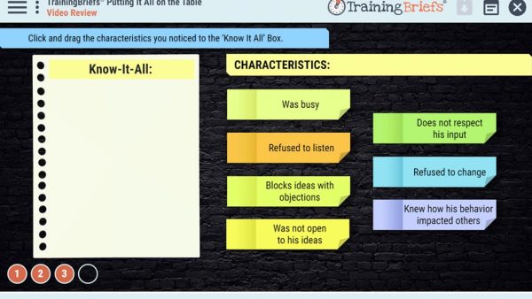 TrainingBriefs¬Æ Putting It All on the Table
