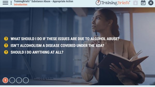 TrainingBriefs¬Æ Substance Abuse: Appropriate Action