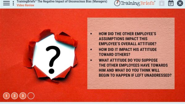 TrainingBriefs¬Æ The Negative Impact of Unconscious Bias (Manager)