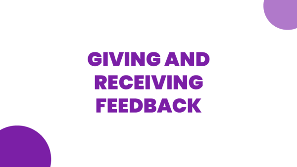 Giving and receiving feedback for Hospitality