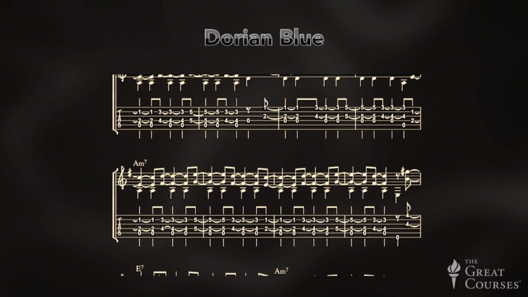 Learning to Play Guitar: Jazz Harmony and Dorian Mode