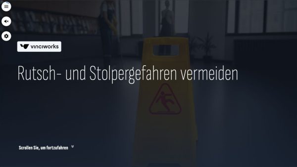 Rutsch- und Stolpergefahren Vermeiden
