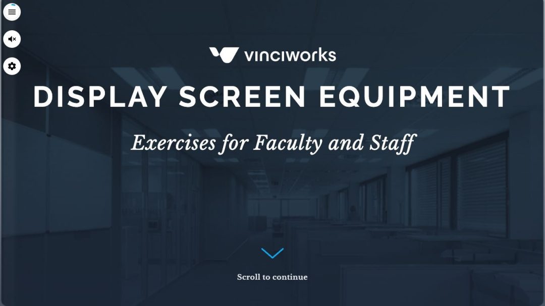 DSE - Display Screen Equipment (Higher Education)