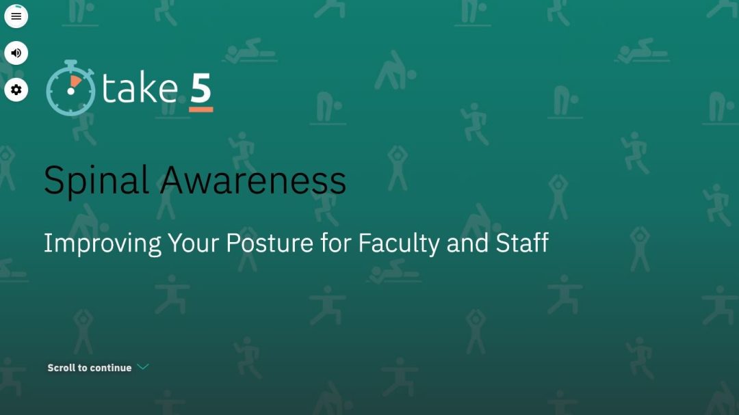 Spinal Awareness: Improving Your Posture (Higher Education)