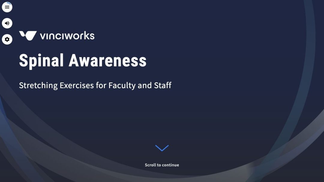 Spinal Awareness: Stretching Exercises (Higher Education)