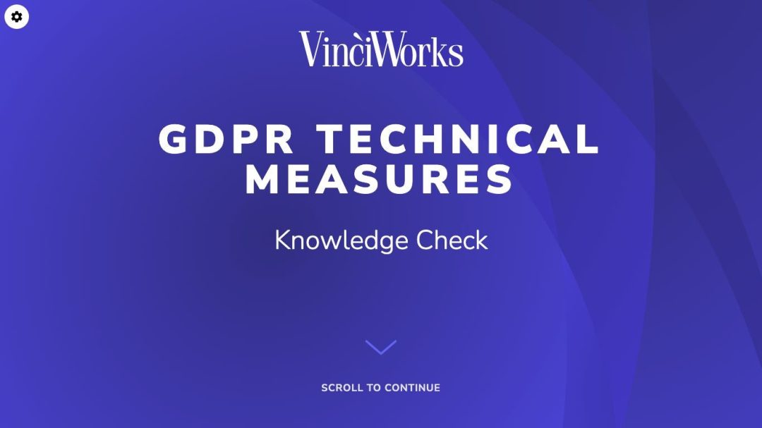 GDPR Technical Measures Knowledge Check