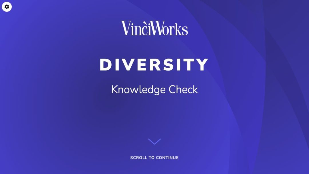 Diversity Knowledge Check