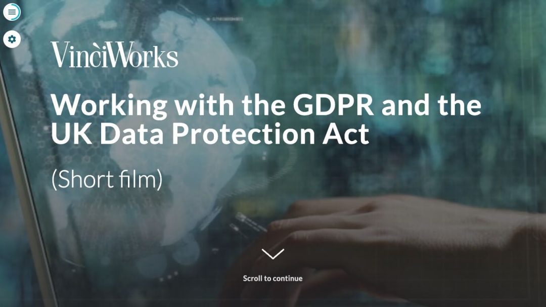 Working with the GDPR and the UK Data Protection Act - Short Film
