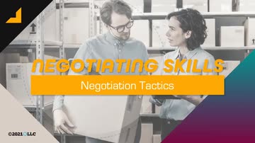 Negotiating Skills: Negotiation Tactics