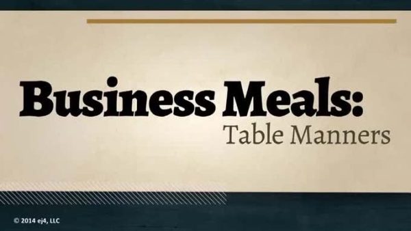 Business Meals: 03. Table Manners