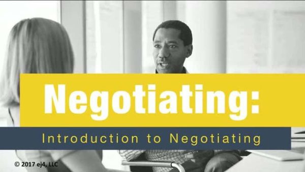 Negotiating: 01. Introduction to Negotiating