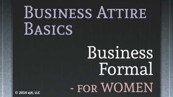 Business Attire Basics for Women: 03. Business Formal Attire