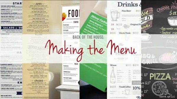 Back of the House: 02. Making the Menu