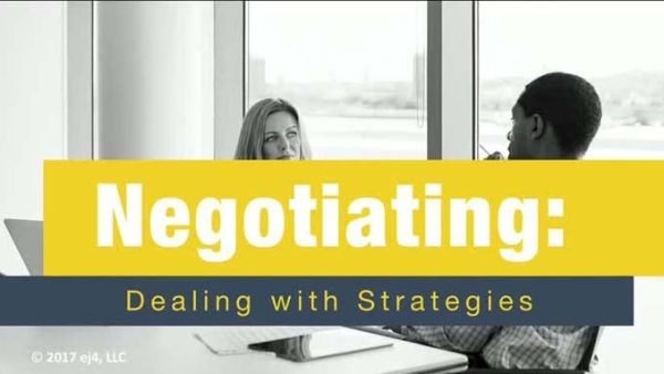 Negotiating: 11. Dealing with Strategies