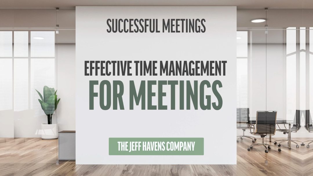 Successful Meetings: Effective Time Management for Meetings