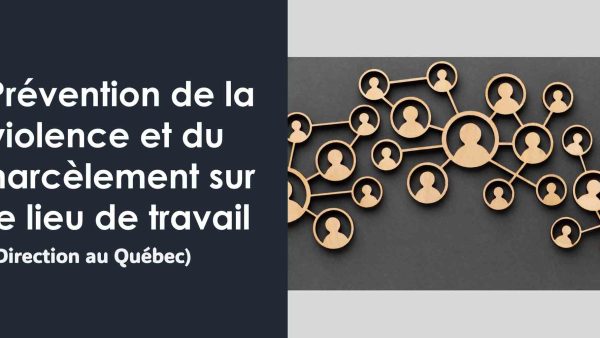 Prévention de la violence et du harc√®lement sur le lieu de travail (Direction au Québec)