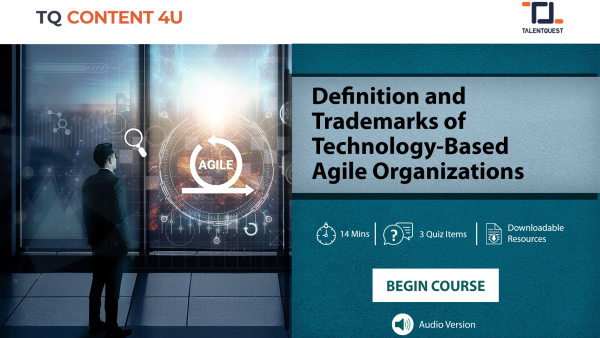 Definition and trademarks of technology based agile organizations